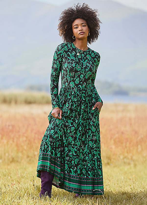Joe Browns Floral Border Print Boho Jersey Dress | Kaleidoscope