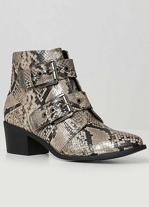 snake boots ankle