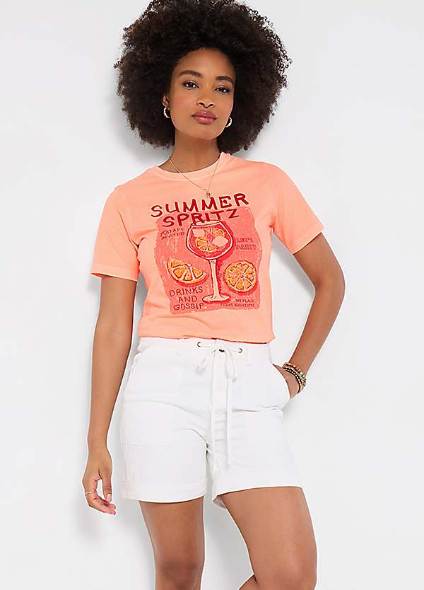 Joe Browns Graphic Tee with Summer Spritz Print | Kaleidoscope