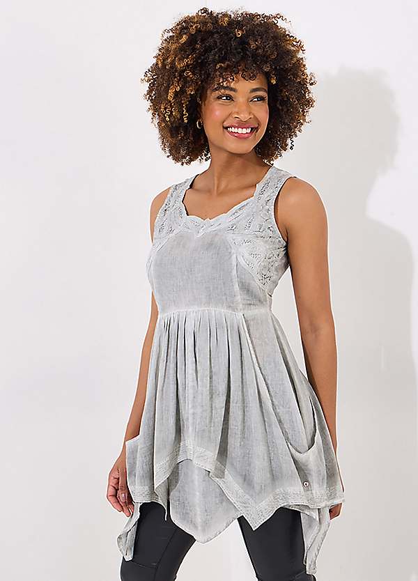 Joe Browns Lace Neck Sleeveless Tunic | Kaleidoscope