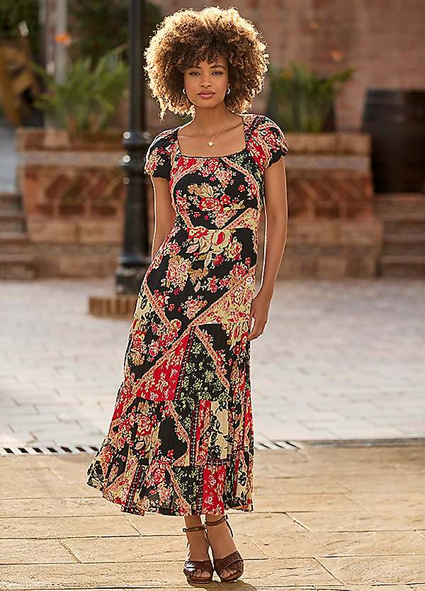 Joe Browns Petite Flowy Patchwork Maxi Dress Joe Browns Petite Flowy Patchwork Maxi Dress