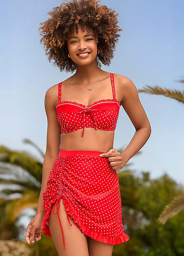 polka dot swim top