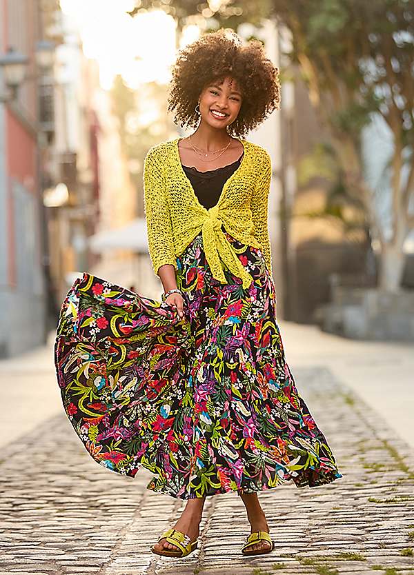 Joe Browns Tropical Maxi Skirt Kaleidoscope