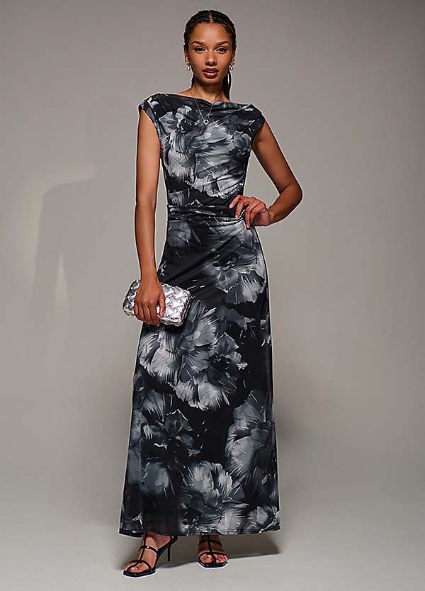 Jolie Moi Multiway Neckline Mesh Maxi Dress | Kaleidoscope