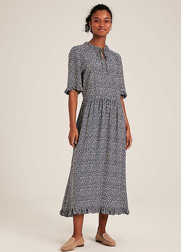 Joules Layla Frilled Midi Dress | Kaleidoscope
