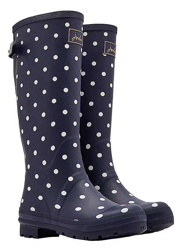 Joules Printed Wellies with Adjustable 