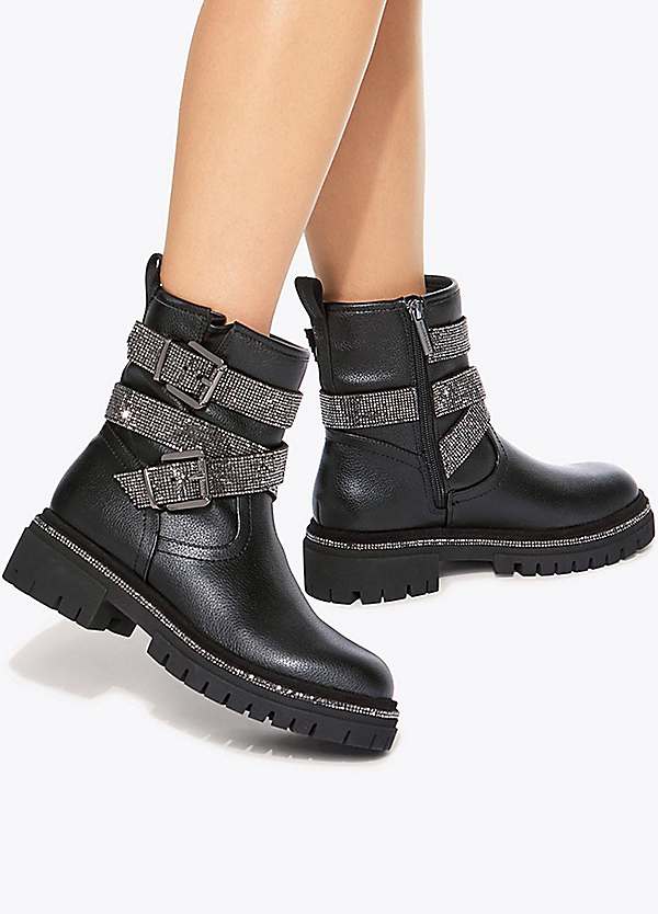 KG Kurt Geiger Tiff Black Grained Boot | Kaleidoscope