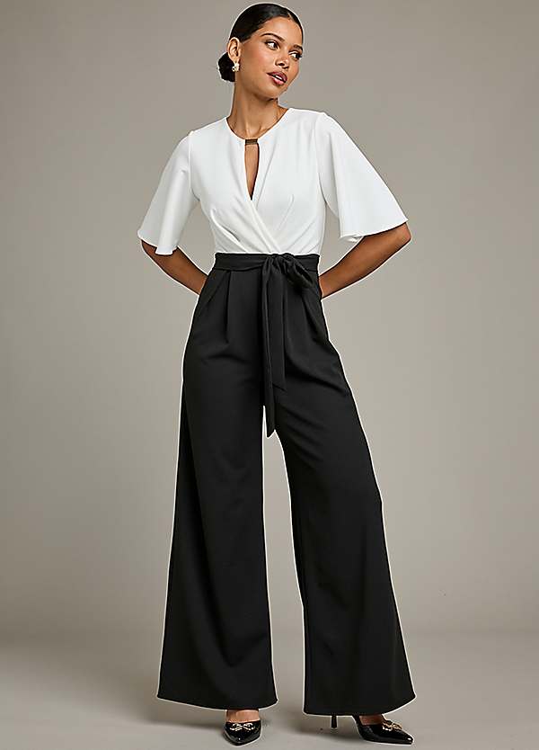 Kaleidoscope Black White Wide Leg Jumpsuit Kaleidoscope