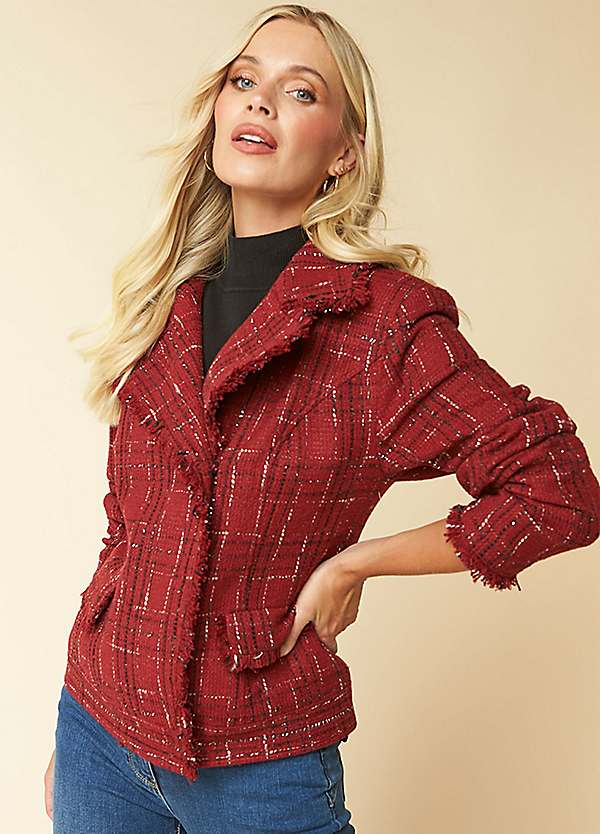 boucle biker jacket uk