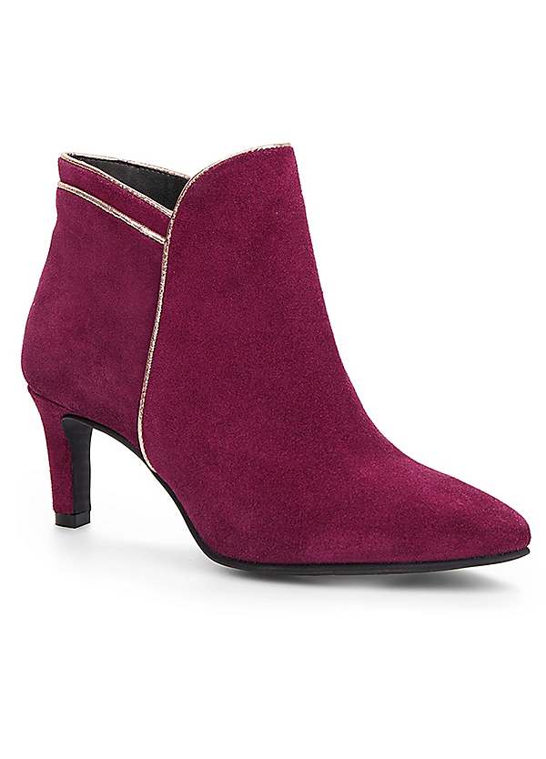 Plum coloured shop ankle boots