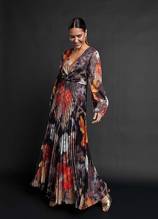 Grasse Floral Pleated Dress herlipto Grasse Floral Pleated Dress