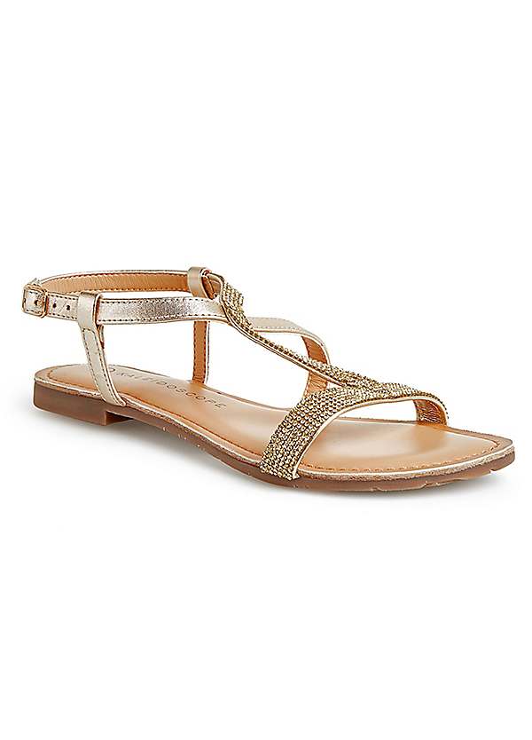 Gold hot sale sparkly sandals