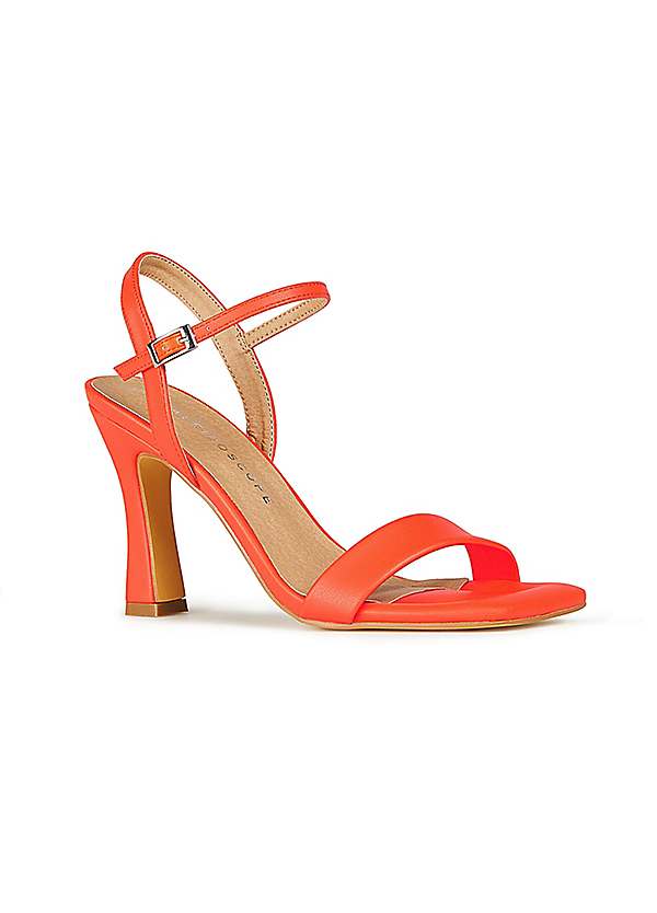 Orange store heeled sandals