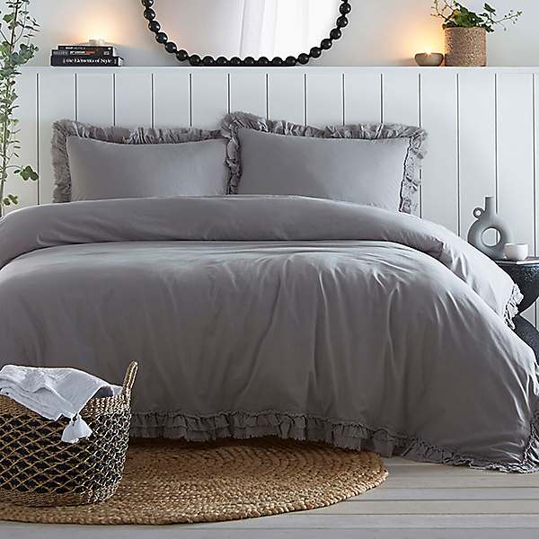 Grey double deals bed set