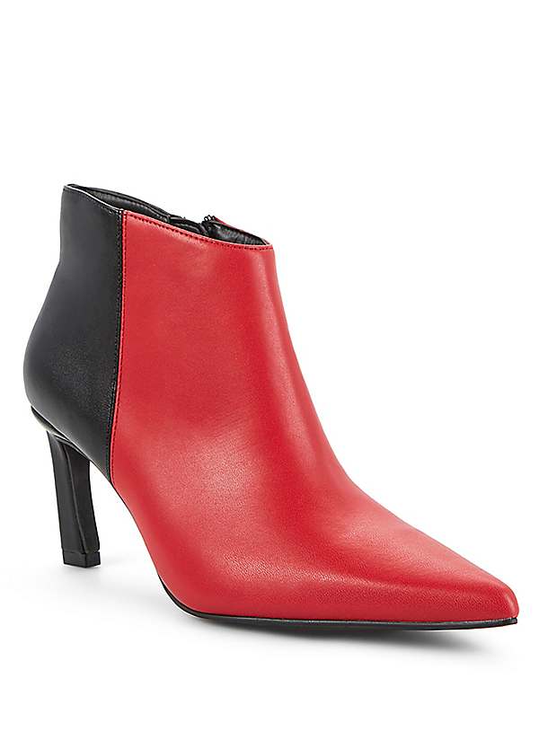 Kaleidoscope True Red & Black Two-Colour Shoes Boots | Kaleidoscope