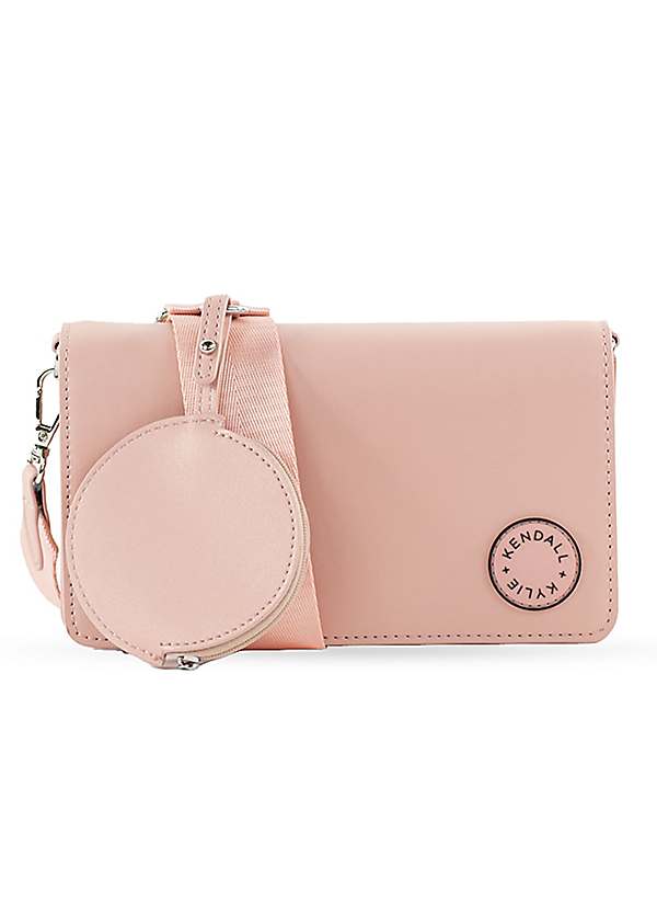 Kendall Kylie Light Pink Webbed Crossbody Bag Kaleidoscope