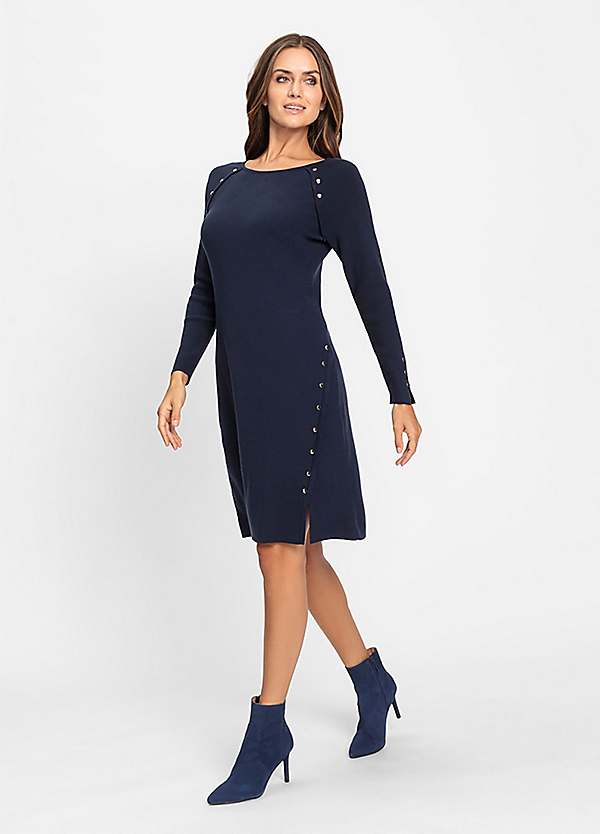 Knee-Length Knitted Dress by Heine | Kaleidoscope