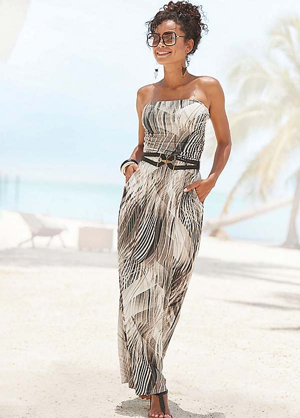 LASCANA Printed Bandeau Maxi Dress Kaleidoscope