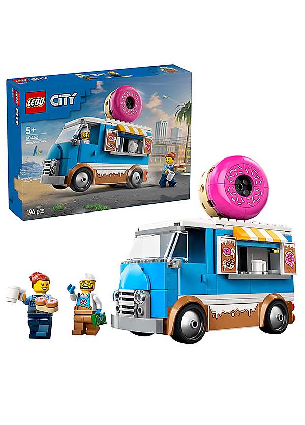 LEGO City Doughnut Truck Toy Set with Minifigures