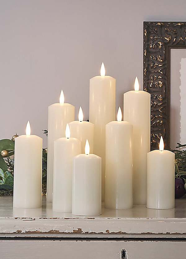 4 TruGlow® Black Dripping Wax LED Taper Candles With Remote Control - View #2