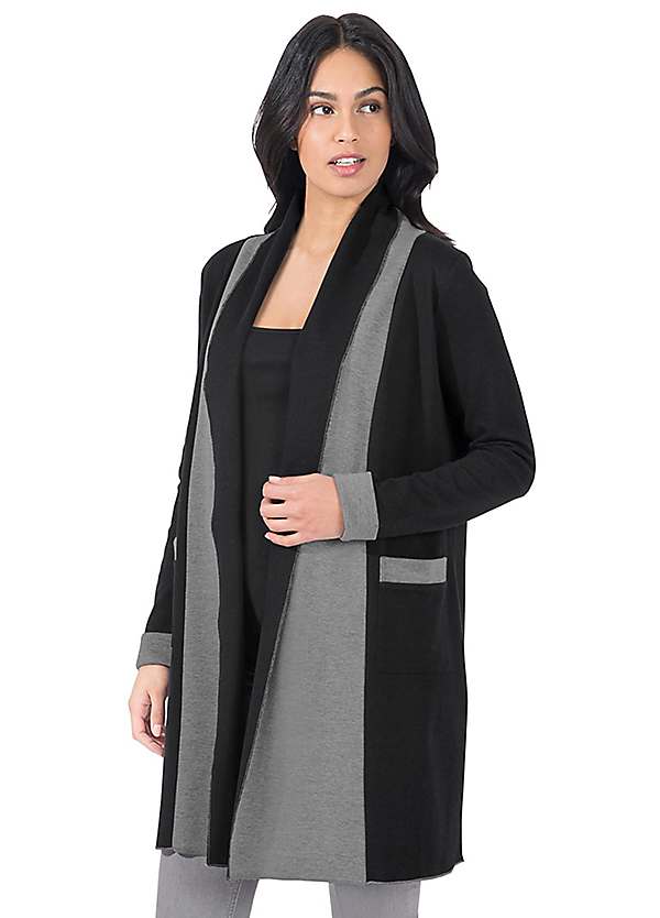 Longline jersey cardigan best sale