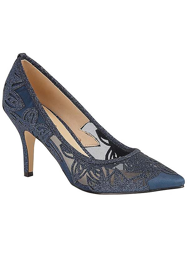 lotus navy court shoes