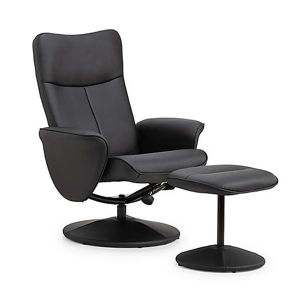 Lugano Reclining Faux Leather Chair, Faux Leather Recliner Chair