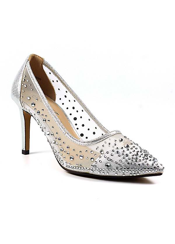 Lunar Argo Silver Mesh Court Shoes Kaleidoscope