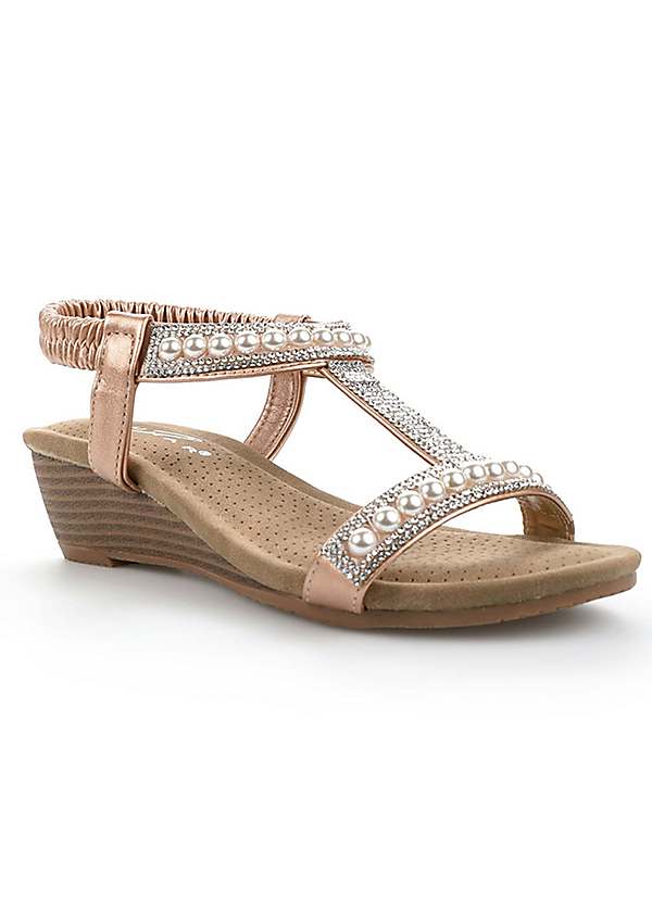 lunar rose gold sandals