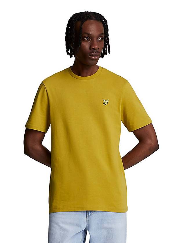 Lyle & Scott Men's Plain Organic Cotton T-Shirt - Jet Black Crew Neck Basic Tee