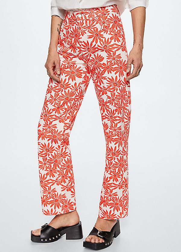 straight leg floral pants
