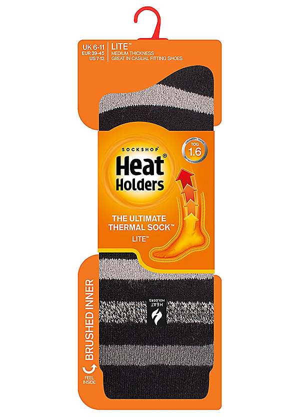 Men's Heat Holders Thermal Socks Lite - Stripe by Drew Brady
