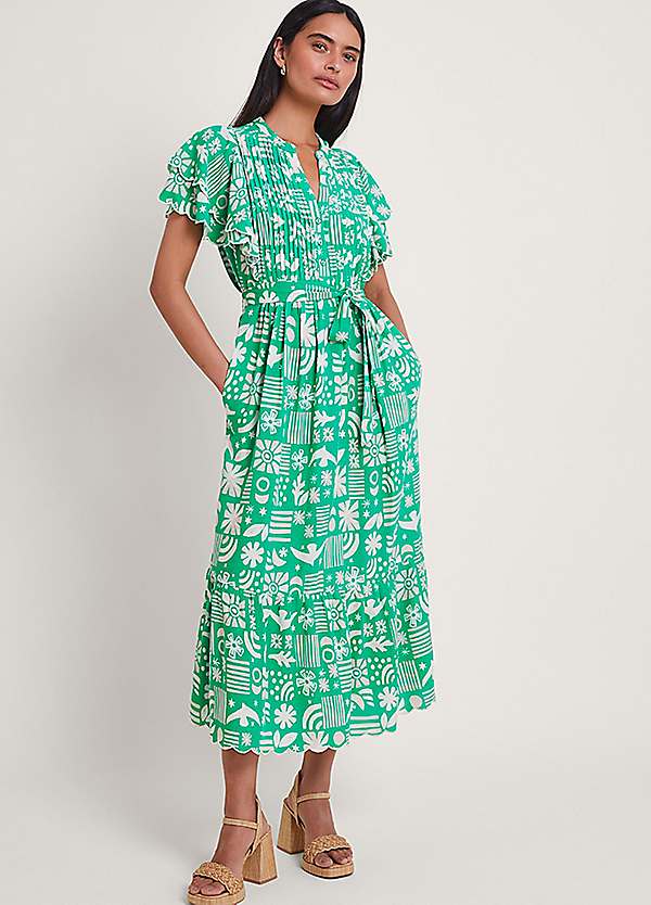 Monsoon Dario Print Dress Kaleidoscope