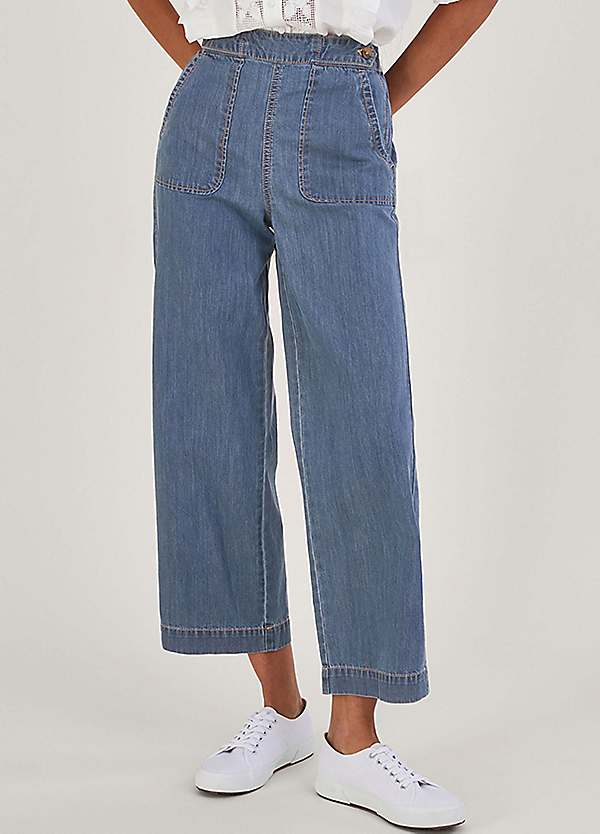 wide leg denim jeans