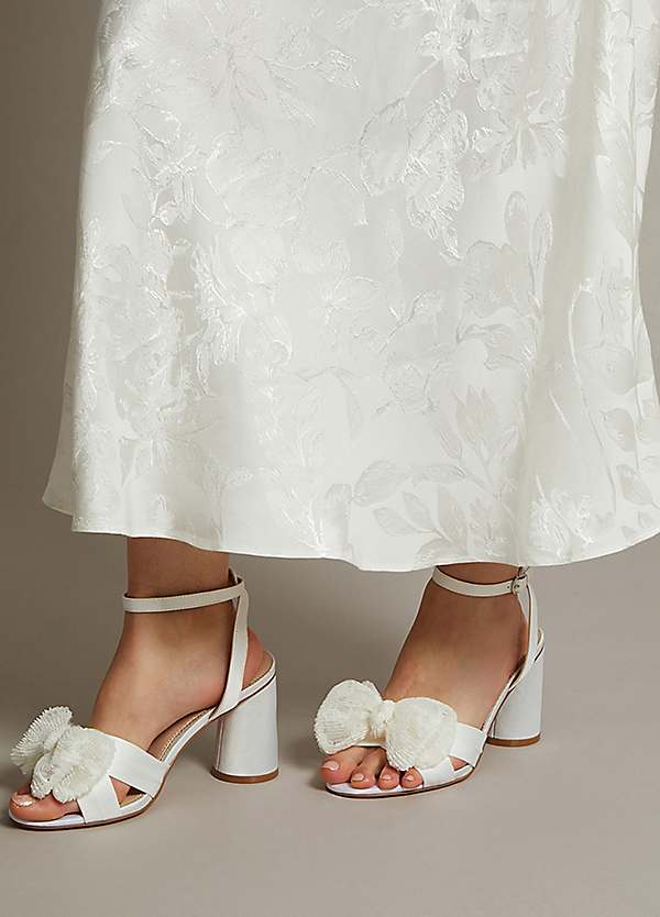 Monsoon Kia Lace Bow Heeled Sandals Kaleidoscope