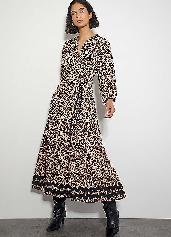 Monsoon Lola Leopard Print Maxi Dress | Kaleidoscope