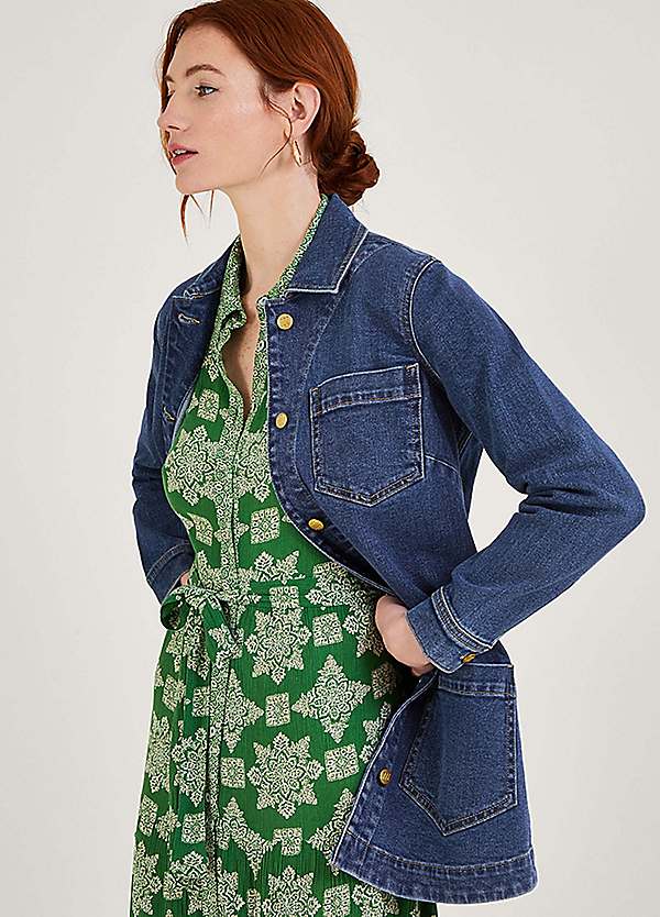 Monsoon white hot sale denim jacket