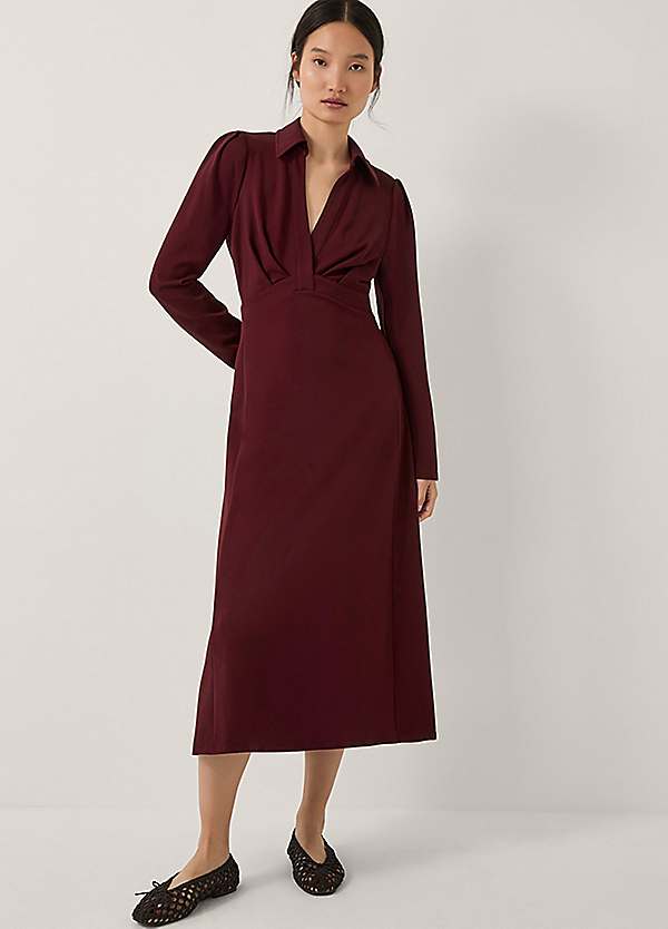 ponte shirt dress Petite Belted Ponte Shirt Dress