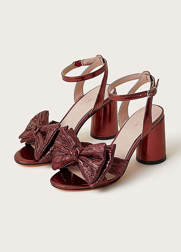Monsoon Ruby Bow Heel Sandals | Kaleidoscope