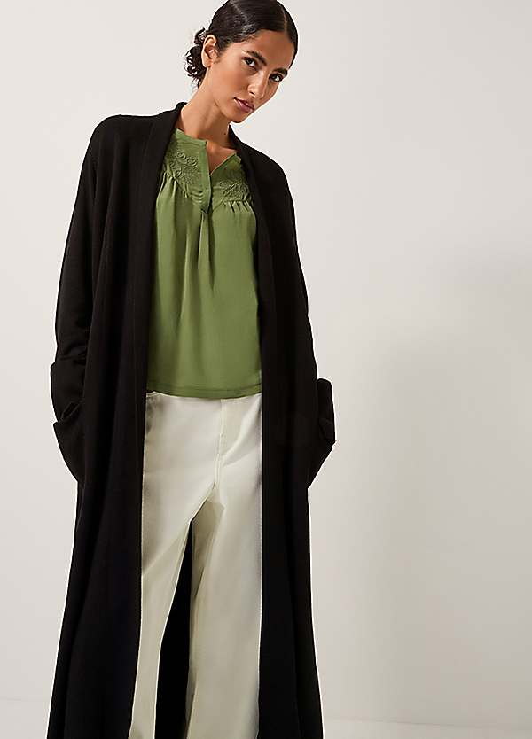 Monsoon Sade Zip Longline Cardigan | Kaleidoscope