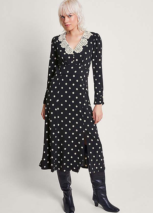 Long spotty dress sale