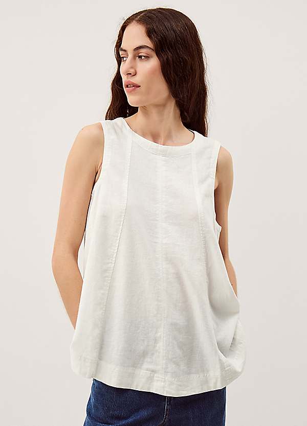 EDDY SUMMER COOLING TANKTOP ② Monsoon Sammy Swing Linen Blend Tank Top | Kaleidoscope