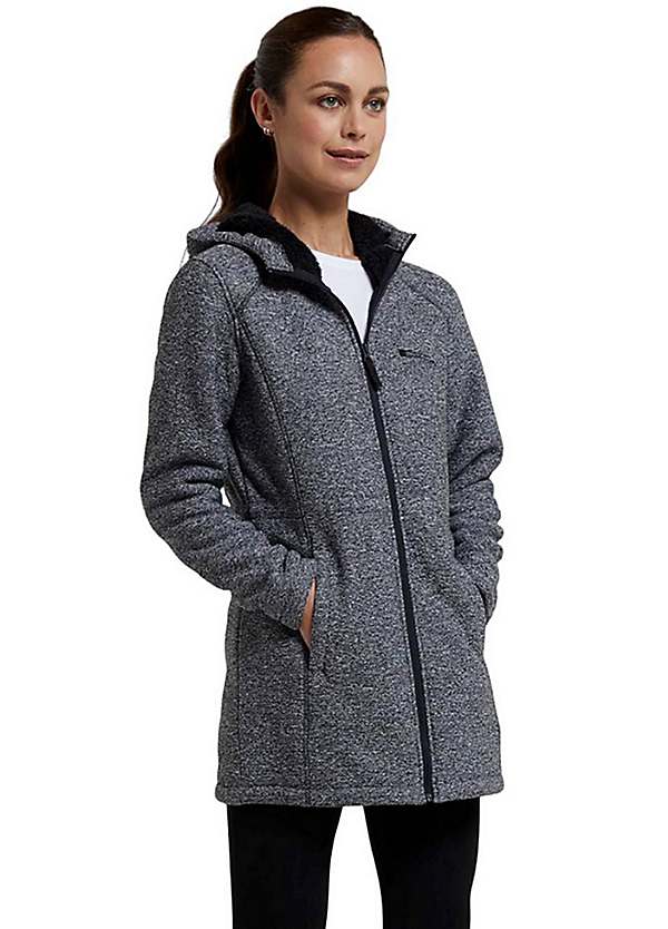 Veste Polaire Mountain Warehouse Femme – Gris, Capuche, Taille 10 – Idéale Randonnée