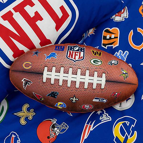 NFL American Football Shaped Cushion | Kaleidoscope