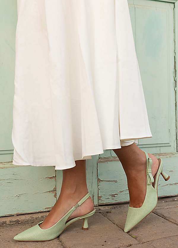 Low Heel Novo Shoes White Heels Buy Novo Black Clarra Slingback - Main Image