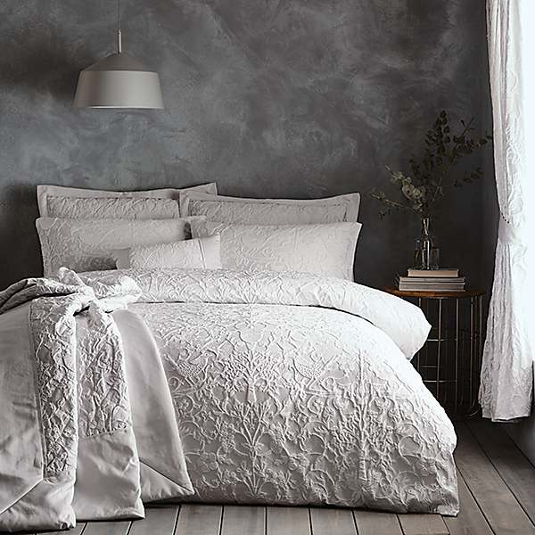 Oak Tree Silver Duvet Cover Standard Pillowcase Set By