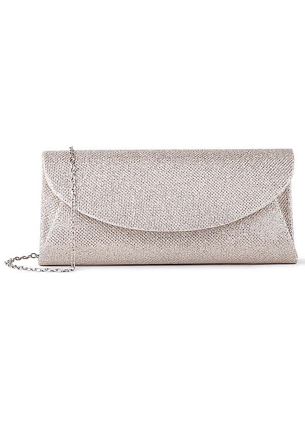 Champagne store clutch bag