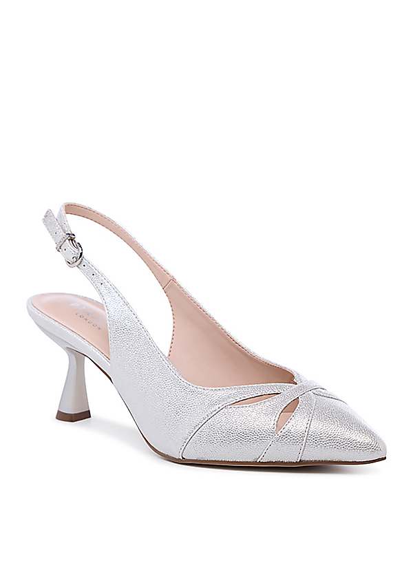Paradox London Ladies Wide Fit Silver Shoes Paradox London