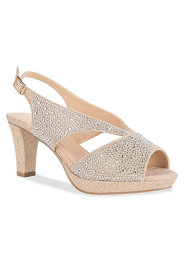 Glitter heels deals wide fit