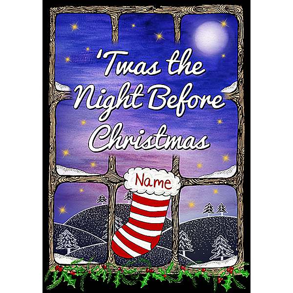 Personalised Twas The Night Before Christmas Hardback Book Kaleidoscope